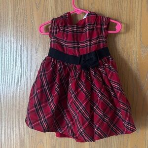 Carter's Red Plaid Dress with Black Accent
